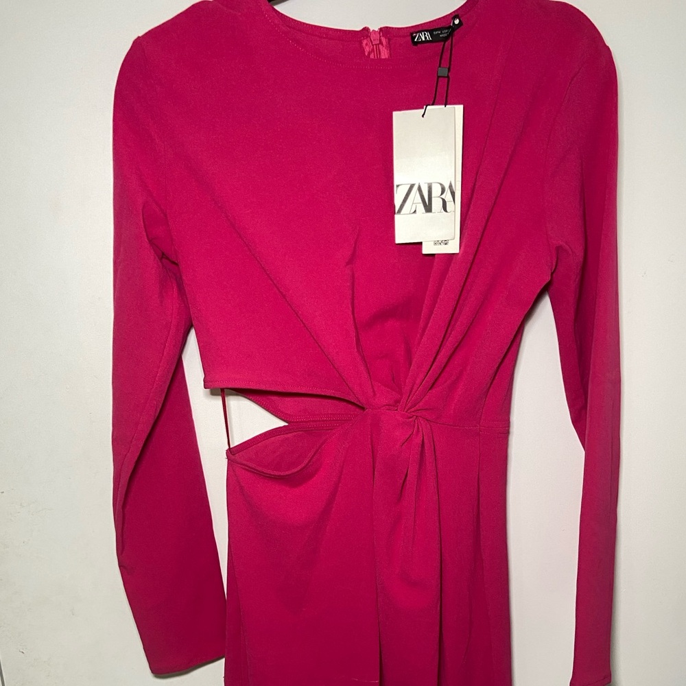 Zara Fuchsia Long Sleeve Dress